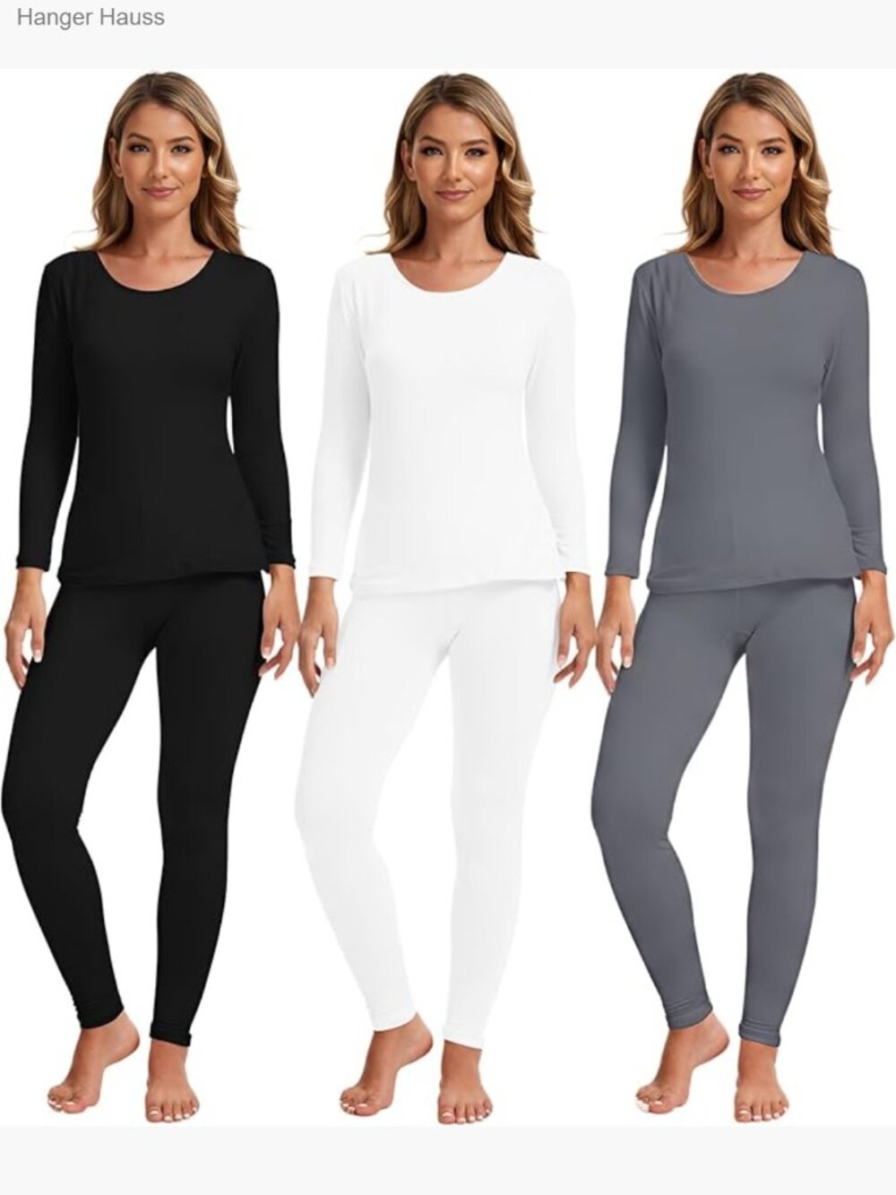 Fleece Lined Thermal Underwear Sets Base Layer Cold Weather Long Underwear
